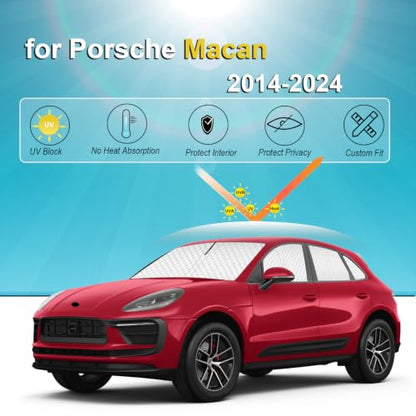 8pcs Sun Shades for Porsche Macan 2014