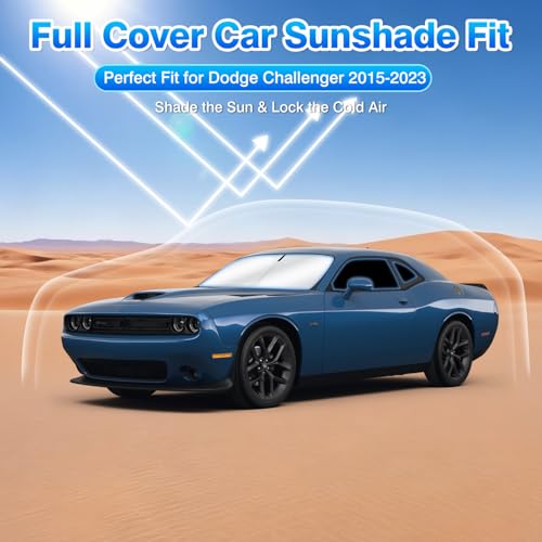 Windshield Sun Shade for Dodge Challenger 2015 (6 Count)
