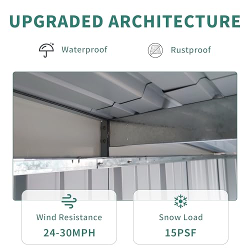 6x8FT Metal Shed