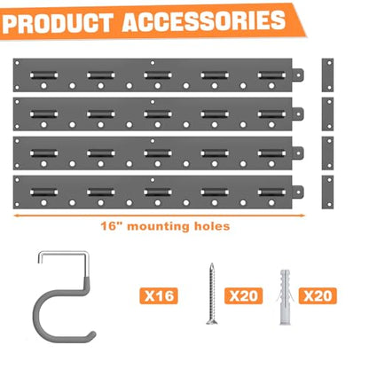 Plastic Wall Mounted Mop and Broom Holder