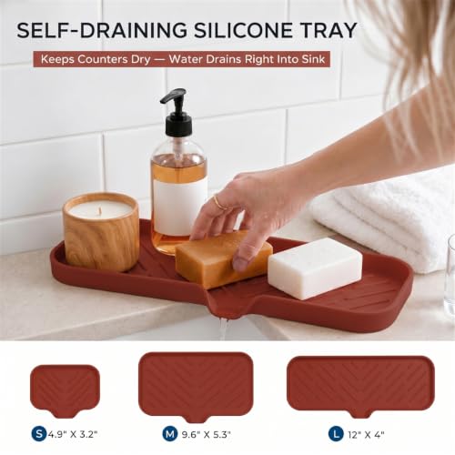 Silicone Soap Dish with Drain Spout