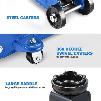 1.5 Ton Car Floor Jack Low Profile Hydraulic Trolley Service