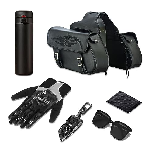 Motorcycle Saddle Bags Leather Motorcycle Luggage Bag with Gun Holsters For Softails Sportsters and Choppers Waterproof Luggage Bags