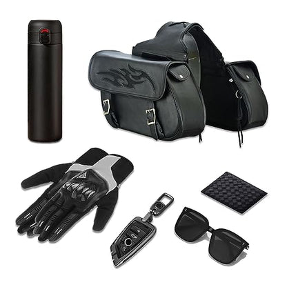 Motorcycle Saddle Bags Leather Motorcycle Luggage Bag with Gun Holsters For Softails Sportsters and Choppers Waterproof Luggage Bags