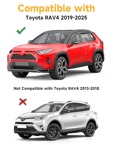 Tape On Window Visors Rain Guards for Toyota RAV4 2019 (6 Count)