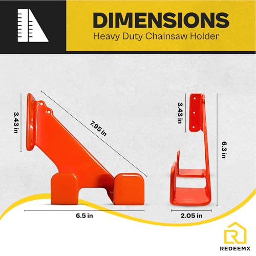 2 Pack Heavy Duty Chainsaw Wall Mount Holder