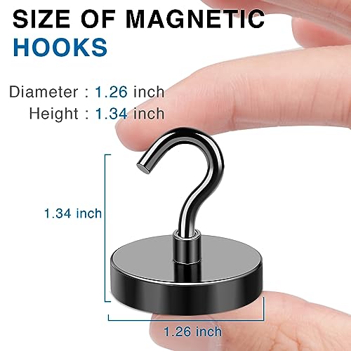 Magnetic Hooks Heavy Duty (6 Count)