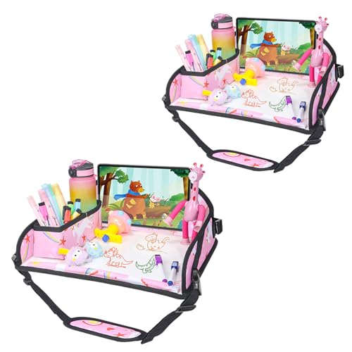 Upgraded Kids Travel Tray for Car Seat (2 Count)