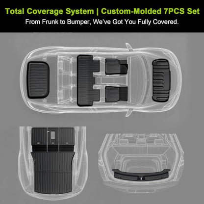 7PCS Floor Mats for 2025 2026 Tesla Model Y Standard Accessories