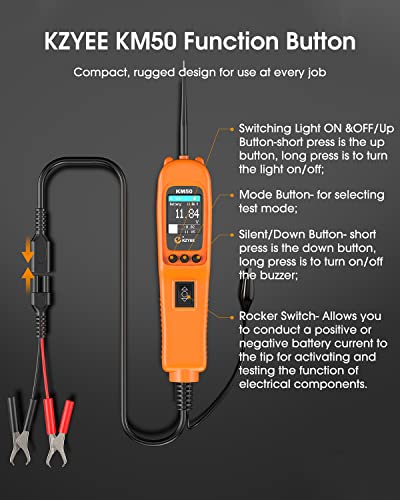 KM50 Power Circuit Probe & Automotive Circuit Tester with Live Waveform