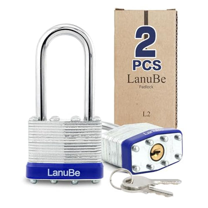 Laminated Keyed Alike Padlock 2 Pack 1.6 (2 Count)