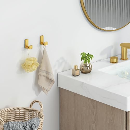 Towel Hooks Brushed Dark Gold (2 Count)