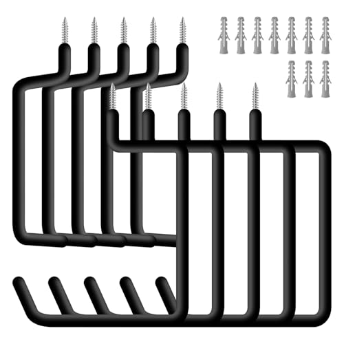 10 Pcs Ladder Hook Screw in Storage Hanger for Garage Wall (10 Count)