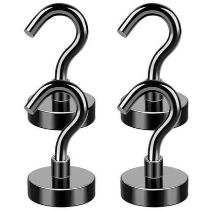 Magnetic Hooks 30Lbs+ Black Heavy Duty Earth Magnets with Hook