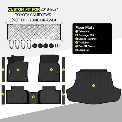 All Weather TPE Floor Mat Set for 2018