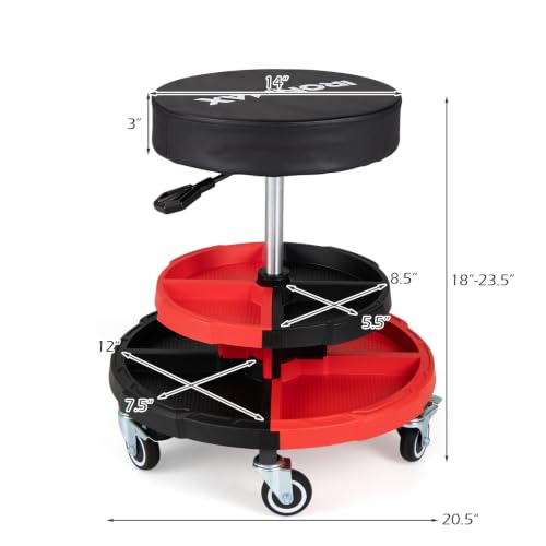 Rolling Shop Stools with Wheels