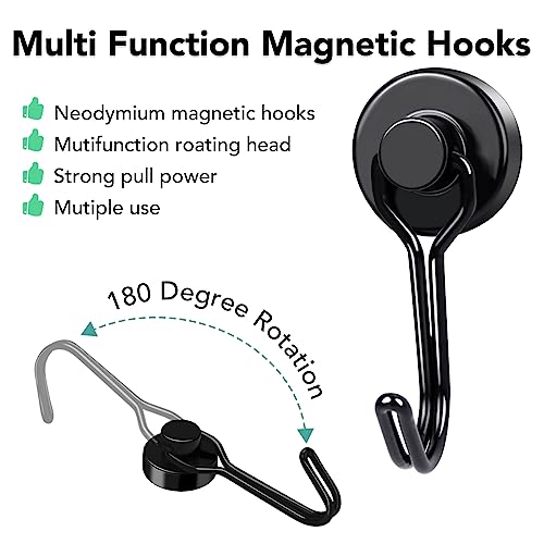 Magnetic Hooks 28 Pack 40Lbs Heavy Duty Neodymium Magnet Hook (28 Count)