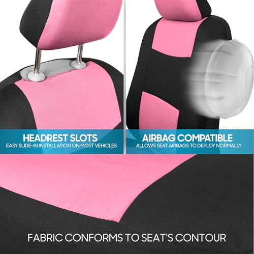 PolyPro Pink Car Seat Covers Full Set with 4