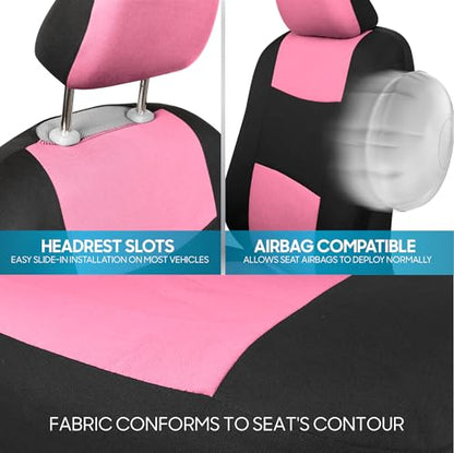 PolyPro Pink Car Seat Covers Full Set with 4