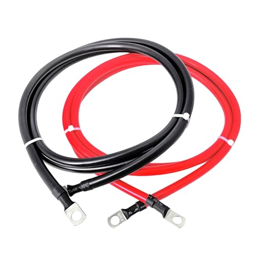2 AWG Battery Cables 2 Gauge Pure Copper Battery Inverter Cables with 3