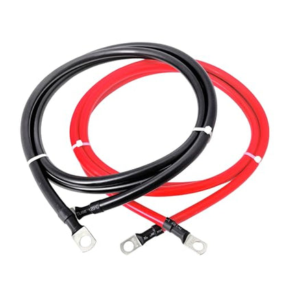 2 AWG Battery Cables 2 Gauge Pure Copper Battery Inverter Cables with 3