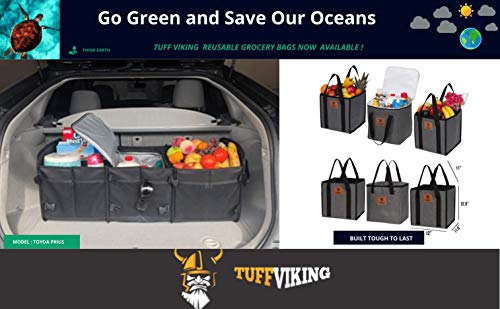 Convertible Large 3 Compartment SUV Trunk Organizer with Cover