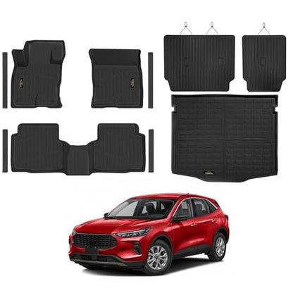 Floor Mats & Cargo Mat & Backrest Mat Custom for Ford Escape 2020 (160 Count)