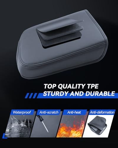 Ford F250 Armrest Cover for 2023 2024 2025 2026 Ford F250 F350 F450 Super Duty Accessories Center Console Middle Lid Pad Protector for Car Elbow Rest