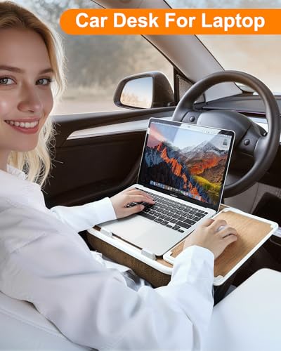 2-in-1 Laptop & Tablet Lap Desk with Cushion for Car Bed Sofa