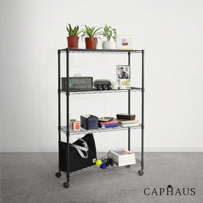 NSF Black Adjustable Shelf Wire Shelving Unit w (4 Count)