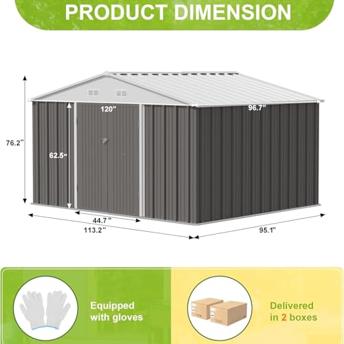 10 x 8 FT Outdoor Storage Shed