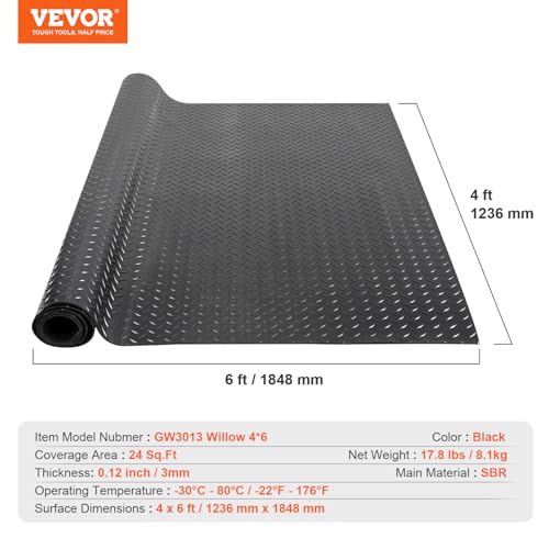 Diamond Plate Rubber Flooring Roll
