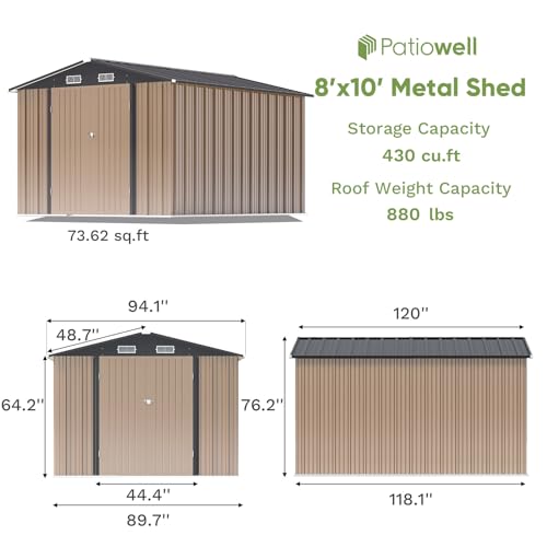 8x10 FT Outdoor Storage Shed