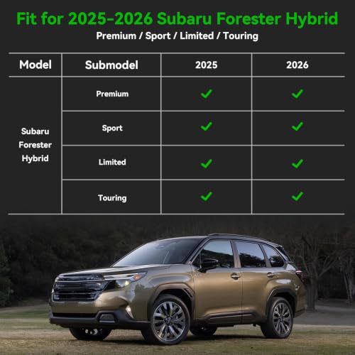 Floor Mats & Cargo Liner for Subaru Forester Hybrid 2026 2025