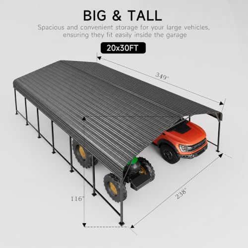 20x30 FT Metal Carport