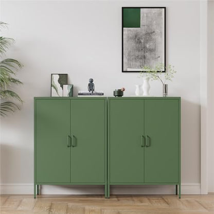 Metal Storage Cabinet with Doors and Shelves