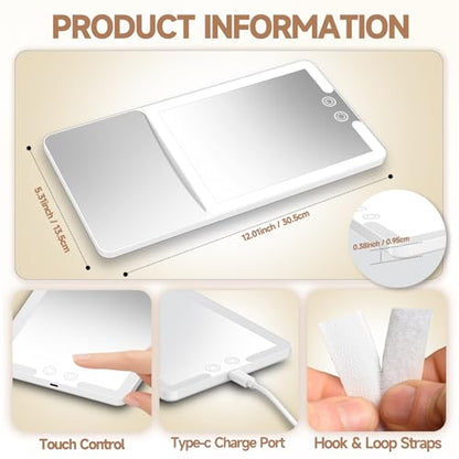 Car Sun Visor Vanity Mirror with Lights