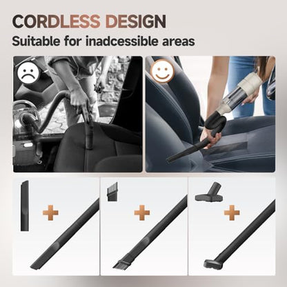 Car Vacuum Handheld Car Vacuum Cleaner Cordless with Brushless Motor