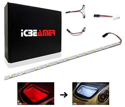 12" Red to White 18 SMDs 2835 LED Strip Light Universal Fit Car Trunk Cargo Area or Interior Illumination