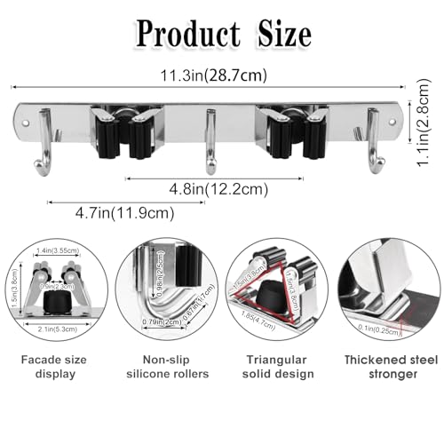 Broom Holder Wall Mount