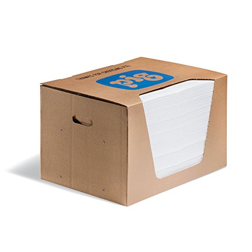 Oil Absorbing Mat Pad in Dispenser Box Absorbs Oil and Fuel Repels Water 14 (200 Count)