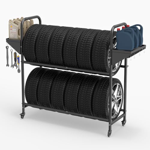 Rolling Tire Storage Rack