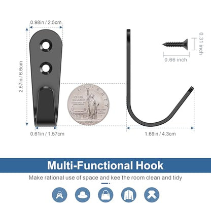 10 Pack Coat Hooks for Hanging (10 Count)