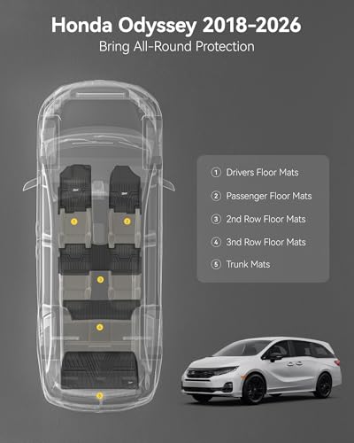 Floor Mats & Cargo Liner Fit for Honda Odyssey 2018