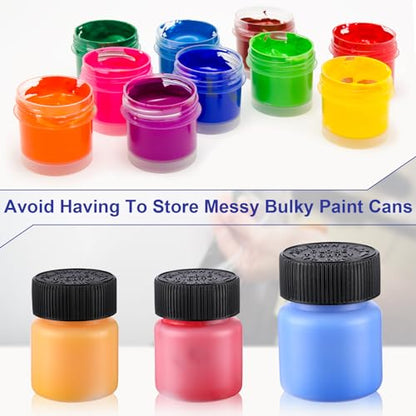 120 Pcs Empty Touch Up Paint Bottles Container 1oz 30ml Reusable Small Paint Bottles with Brush Applicator and Mixing Ball for Fix Chips Scratches Auto Car