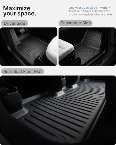 5 Pcs Floor Mats for Tesla Model Y Juniper 2025 2026 (5 Count)