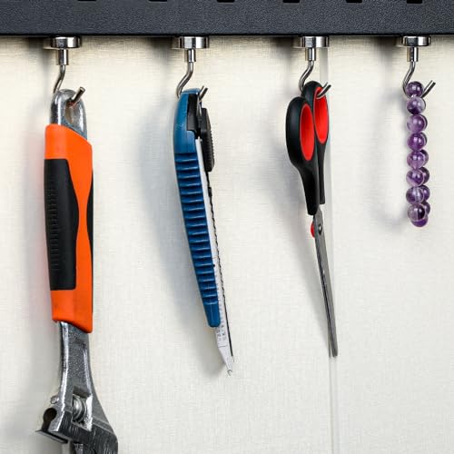 12 Pack Magnetic Hooks Heavy Duty 85lbs Strong Magnets