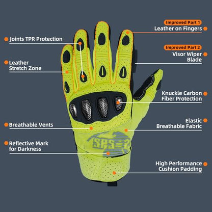 SPS 2 Plus Unisex Touchscreen Road Racing Motorcycle MTB Sports Gloves Also fit BMX MX ATV Mountain Bike Bicycle Cycling Off
