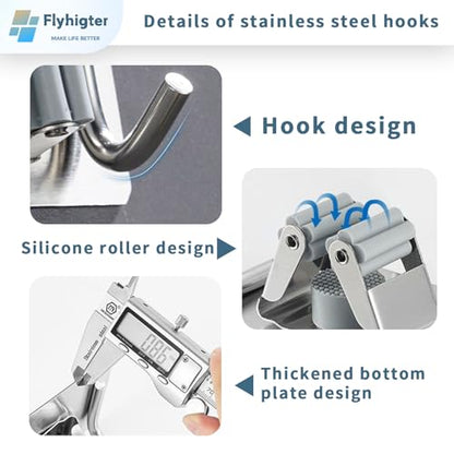 8 Pack Stainless Steel Mop Clips