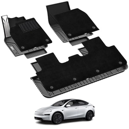 Tesla Model Y Juniper Metal Pedal Floor Mats with Carpets